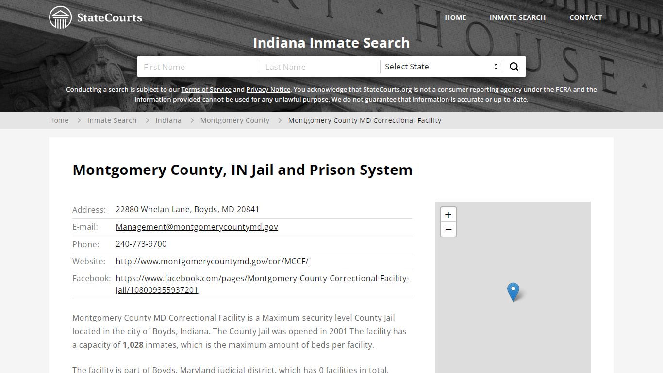 Montgomery County MD Correctional Facility Inmate Records Search ...