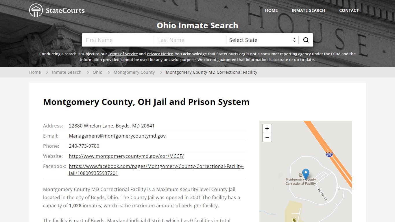 Montgomery County MD Correctional Facility Inmate Records Search, Ohio ...